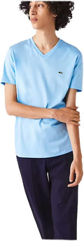 Orange V-Neck Top - Soft Pima Cotton Regular Fit Lacoste Men's