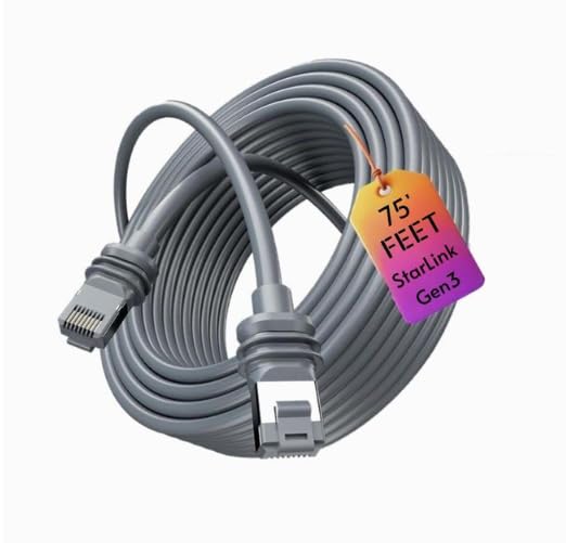 High-Speed Weatherproof Ethernet Cable for Starlink Gen 3 | 2000 Mbps