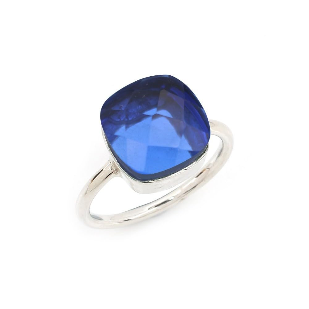 Fine Sterling Silver Ring with Tanzanite Gemstone for Women
