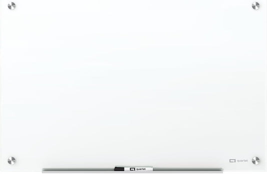 Quartet Magnetic Glass Dry Erase Board, 48in x 36in Frameless