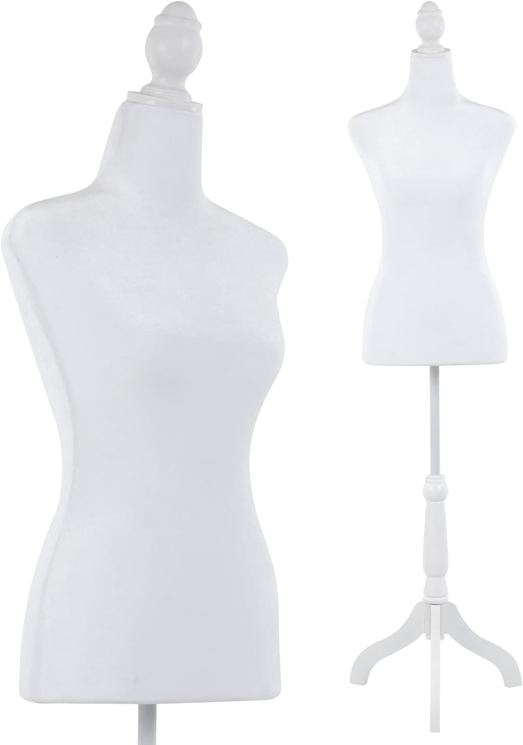 Adjustable Female Mannequin Body Dress Form with Tripod Stand
