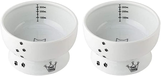 Necoichi Raised Cat Water Bowl for Easy Hydration and Safety