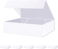 BLK&WH 6 Large Gift Boxes 13.5x10x3.5 in - Matte White Magnetic