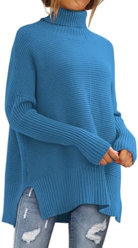 LILLUSORY Women's Oversized Turtleneck Sweater for Fall Style