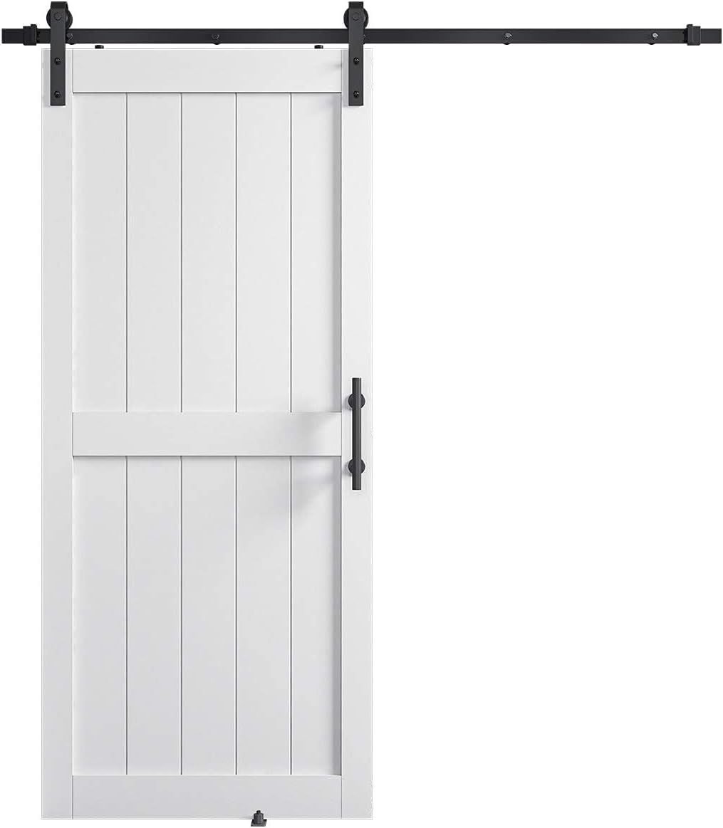 36in x 84in MDF Sliding Barn Door with Hardware Kit for Easy Setup