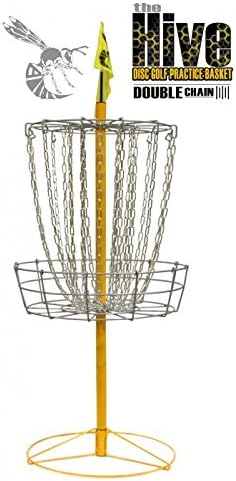 Portable Double Chain Disc Golf Basket by Yellow Jacket
