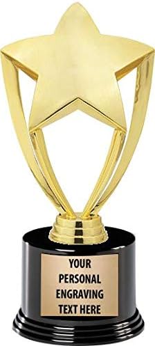 Customizable Gold Star Trophies for Achievement Awards