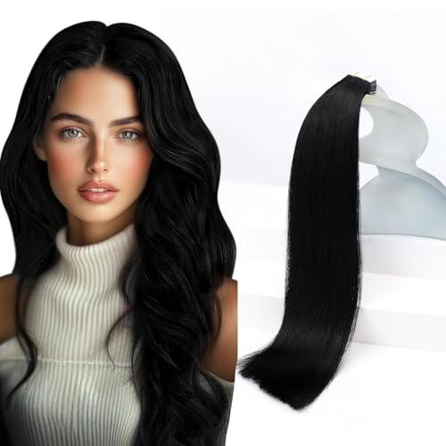 Sunny Hair Tape in Hair Extensions for Women - Jet Black 28 in