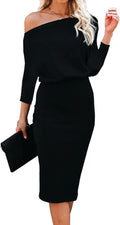 Ezbelle Women's Off The Shoulder Bodycon Midi Dress for Parties