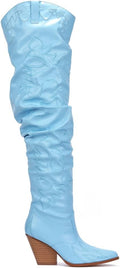 Women's Western Thigh High Over The Knee Boots - Fashion Chunky Heel