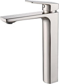 VOTON Vessel Sink Faucet Brushed Nickel Single Handle Tall - Durable