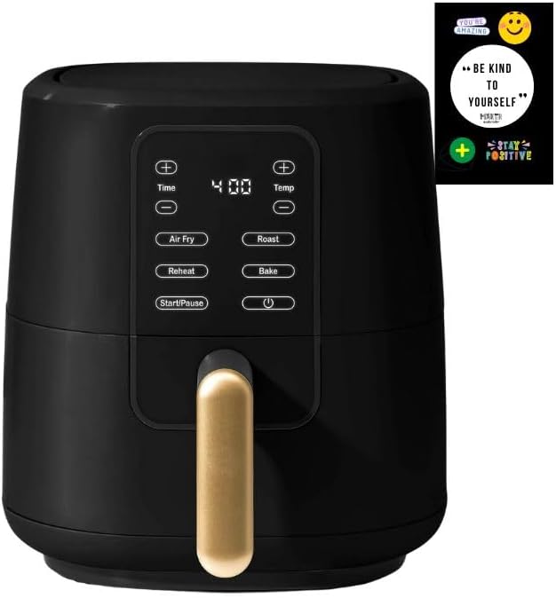 Drew Barrymore 3 Qt Air Fryer - TurboCrisp Black Sesame