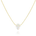 Delicate 14K Gold Filled Opal Hamsa Choker Necklace - Modern