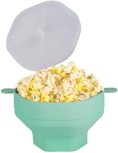 Family Size Silicone Popcorn Maker - Hot Air Popper