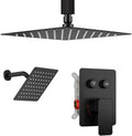 Shower Faucets Sets Shower System Matte Black - Dual Rainheads