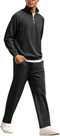 COOFANDY Men's Tracksuit: Relaxed Fit Half-Zip Sweatsuit