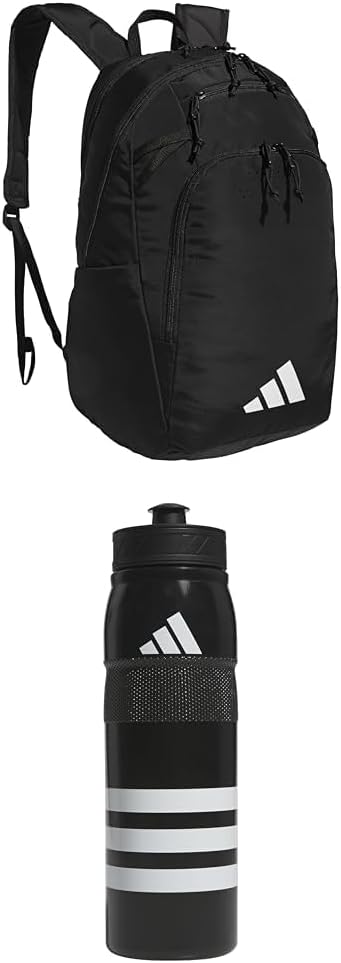 adidas Defender Team Backpack with Sport Water Bottle for All