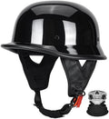 DOT Certified German Style Motorcycle Half Helmet - Retro Lightweight