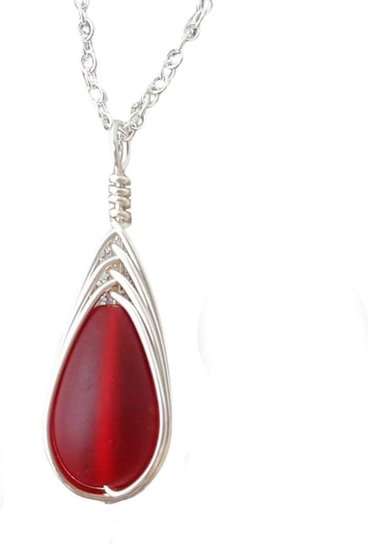 Handmade Sea Glass Necklace - Unique Hawaiian Jewelry Gift