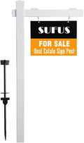 Vinyl PVC Real Estate Sign Post 6 ft Tall - Sturdy Weather-Resistant