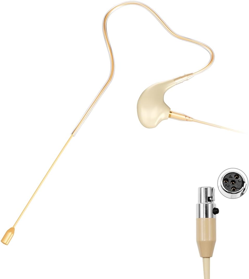 KIMAFUN Headset Microphone for Shure Wireless Systems - Beige