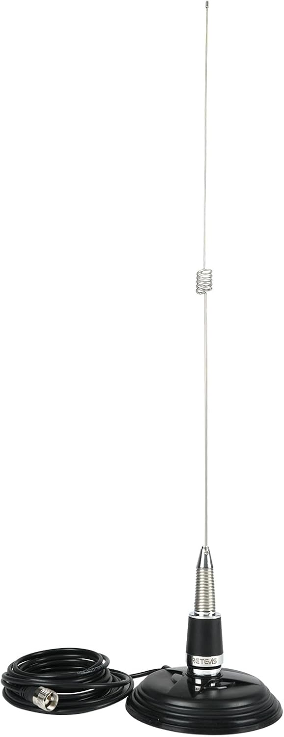Retevis GMRS Antenna with Magnetic Base for Long-Range Communication