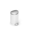 simplehuman 6 Liter Semi-Round Bathroom Step Trash Can - Quiet Close