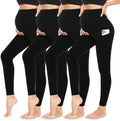 women's 4 pack maternity leggings with pockets for everyday comfort