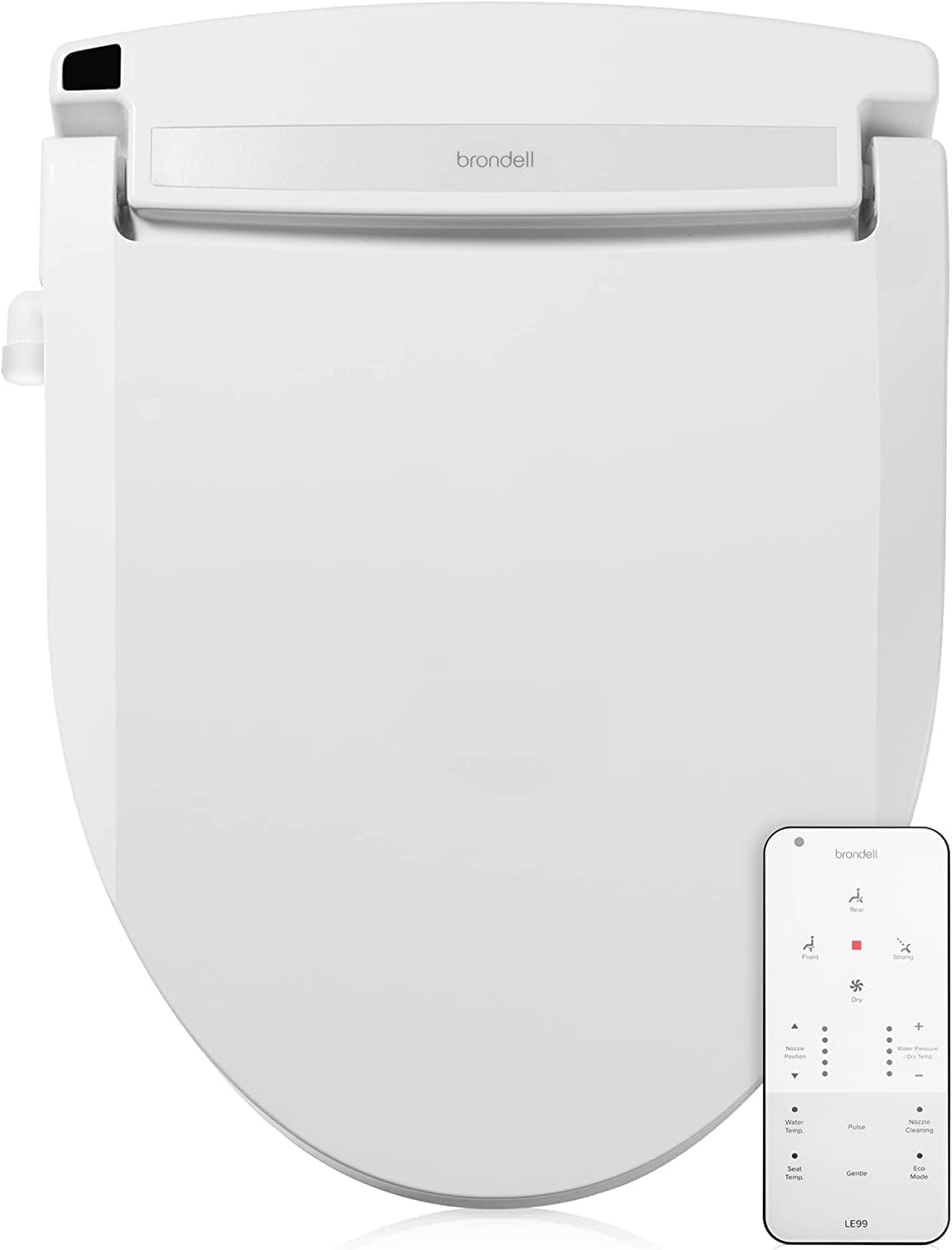 Brondell LE99 Electric Bidet Toilet Seat with Remote Control
