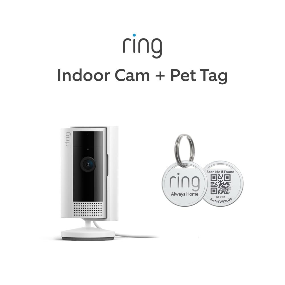 Ring Indoor Cam (2nd Gen), White for Pet Security