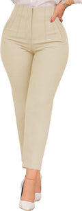 Womens Straight Leg Pants 2025 High Waisted Stretchy Work Pants Wear