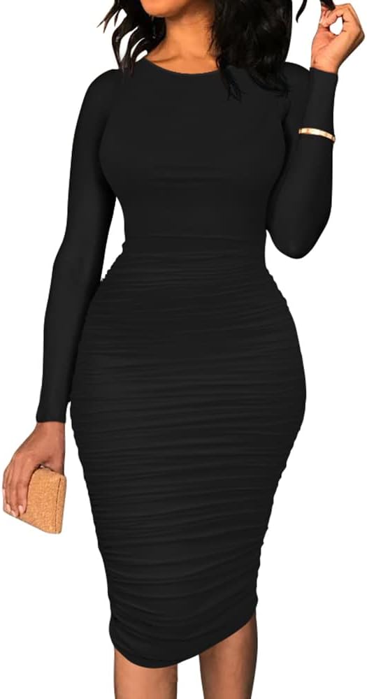Elegant Bodycon Midi Dress for Women - Perfect for Any Occasion