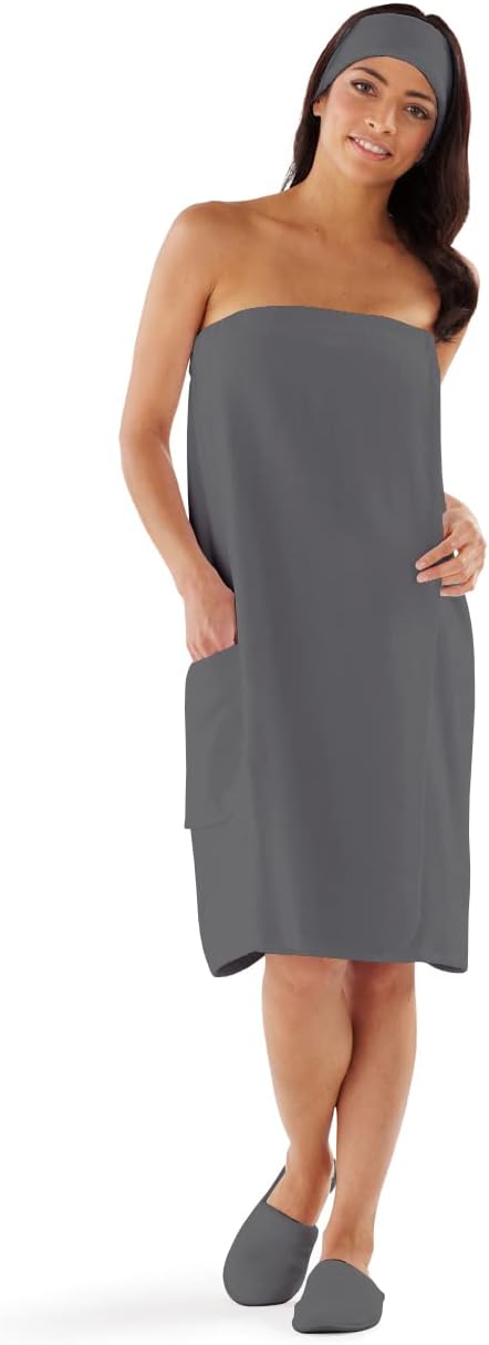 Boca Terry Womens Spa Wrap - Premium Cotton Towel for Comfort