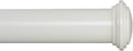 Ivory 1 in Decorative Curtain Rod with End Cap Design - 10 to 20 ft
