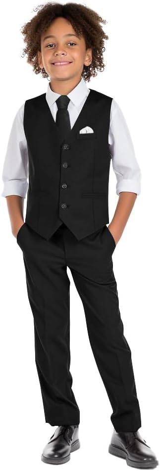 Boys' 6-Piece Formal Slim Fit Suit Set for Special Occasions