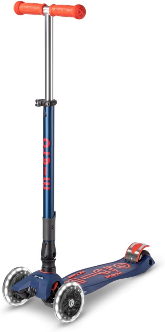 Micro Kickboard Maxi Deluxe Foldable LED Scooter for Kids
