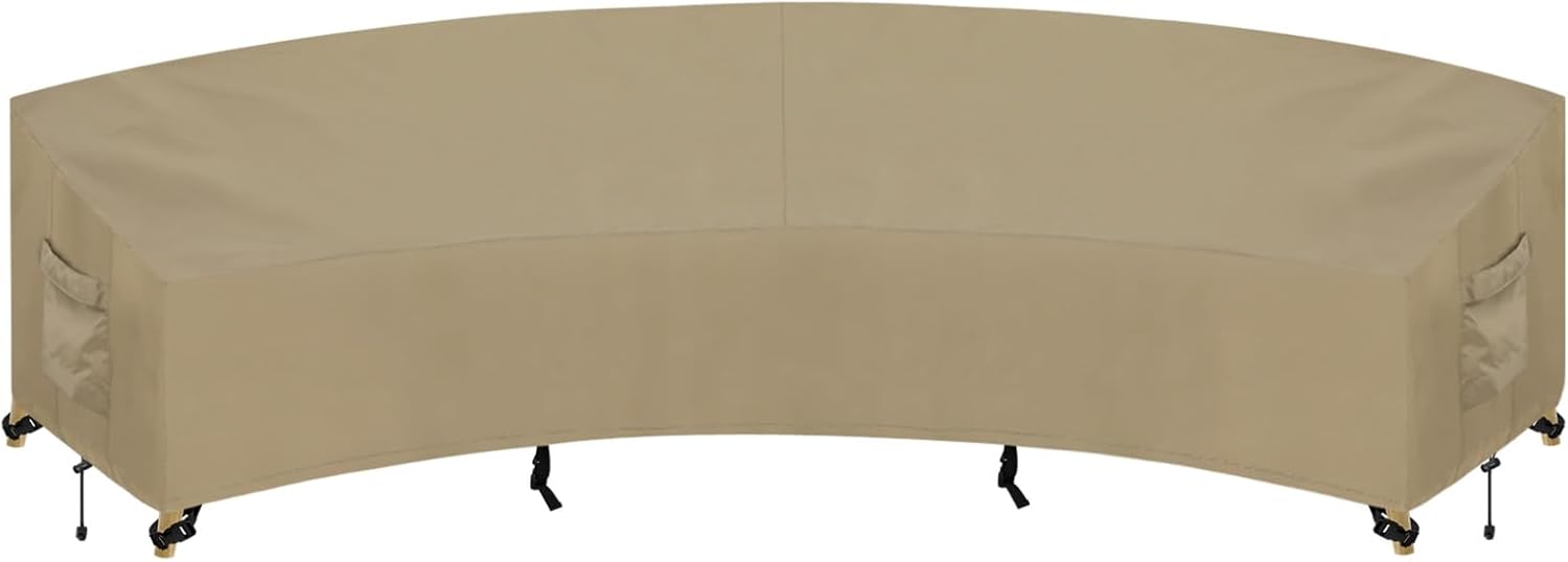 PureFit Outdoor Sectional Sofa Cover for Curved Patio Furniture