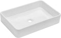 24x16 Rectangle Bathroom Vessel Sink Porcelain Ceramic White - Modern