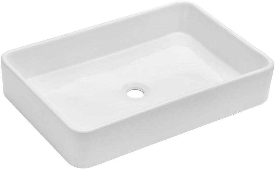Kichae 24x16 Rectangle Bathroom Vessel Sink for Modern Homes