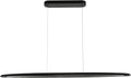 39in Wood LED Linear Pendant Light Black - Minimalist Dining