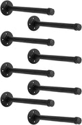 Industrial Black Iron Pipe Shelf Brackets 10 in Wall Mount - Rustic