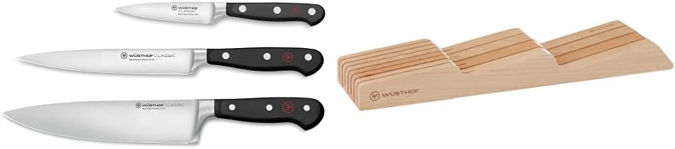 WUSTHOF Classic 3-Piece Chef's Knife Set with Storage Solution