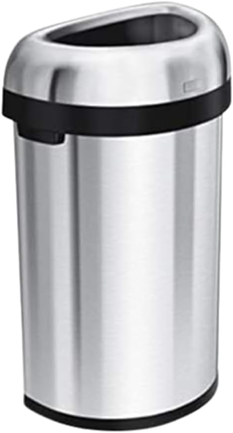 simplehuman 60 Liter Large Semi-Round Open Top Trash Can Review
