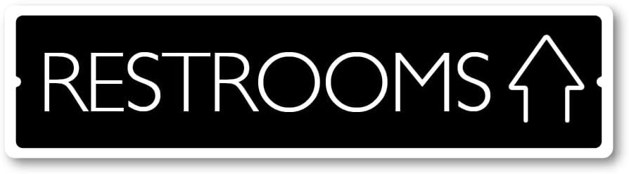 GRX1489 Indoor/Outdoor Plastic Sign for Restrooms - Large Size