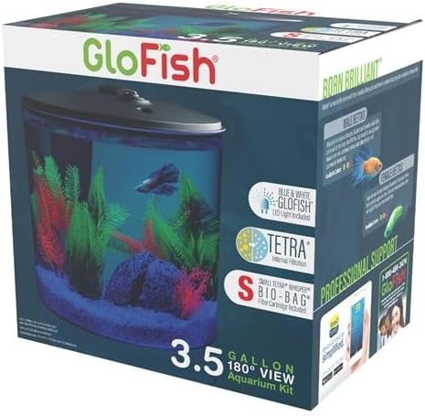 Vibrant GloFish Aquarium Kit - LED Lighting, Whisper Filter