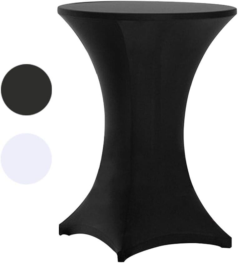 Tina's Highboy Spandex Table Cover: Black, Fitted & Stretchy!