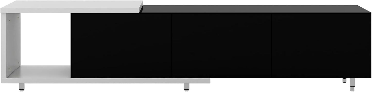 Expandable TV Stand for Big Screens in Stylish Black