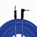 COLUBER CABLE 1/4ft TRS Male to Right Angle 1/4ft TRS - 100 ft Blue