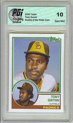 Tony Gwynn Padres Topps Rookie Card PGI 10 in Phenomenal Condition