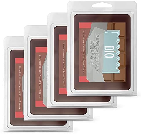 Dark Chocolate Wax Melts 4 Pack with Candy Bar Scented Soy